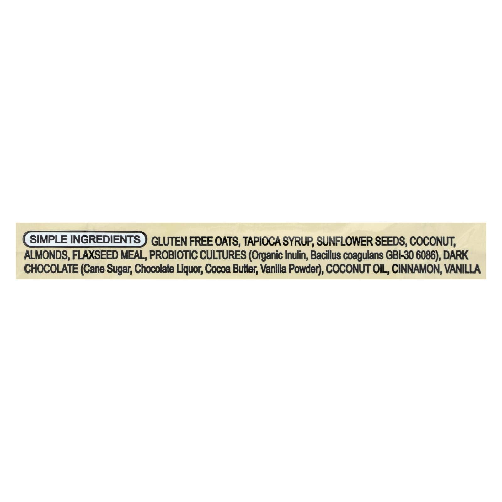 Lola Granola Bar - Bar Dark Chocolate Almnd Probiotic - Case of 12-1.76 Oz