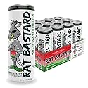 RAT BASTARD Energy Drink - Sugar-Free Caffeinated Beverage, Natural Caffeine to Boost Energy and Focus, Wild Watermelon Flavor, 12 fl oz Can (Case