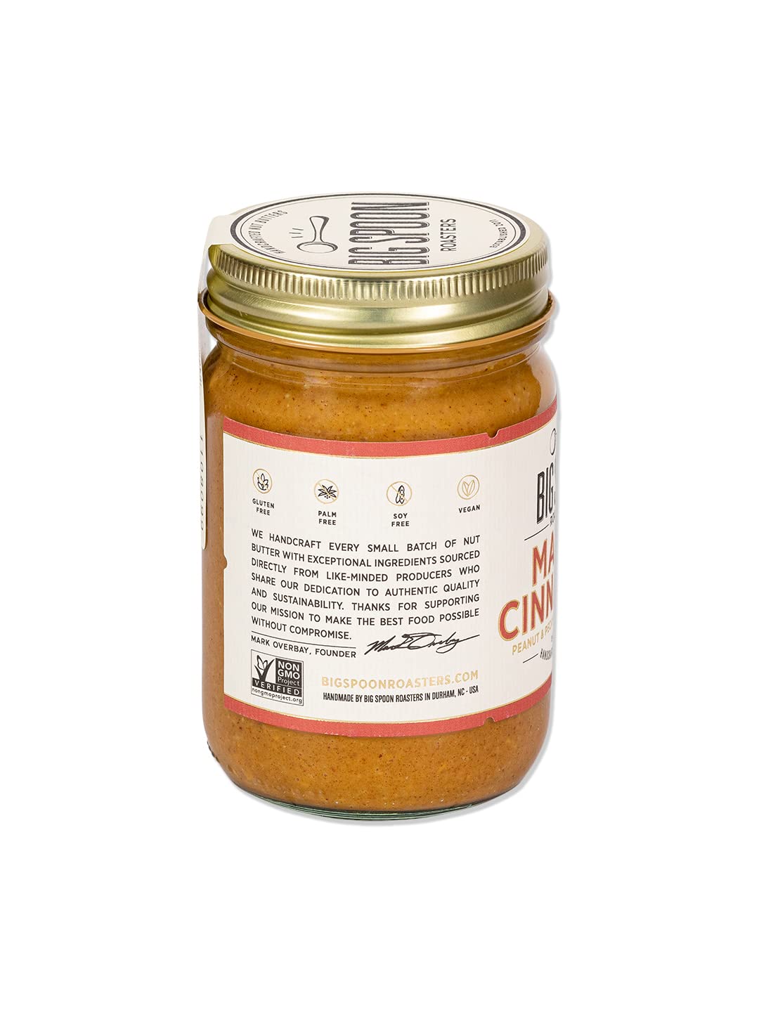 Big Spoon Roasters Maple Cinnamon Peanut & Pecan Butter - Low Sugar Peanut Butter - Creamy Peanut Butter w/Maple Syrup, Organic Peanuts & Pecans