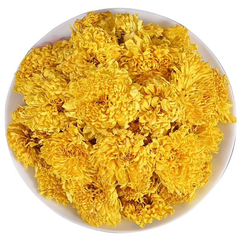 Wuyuan Yellow Chrysanthemum Tea 3.52 oz Huangju Dried Chrysanthemum Flowers Loose Leaf Tea