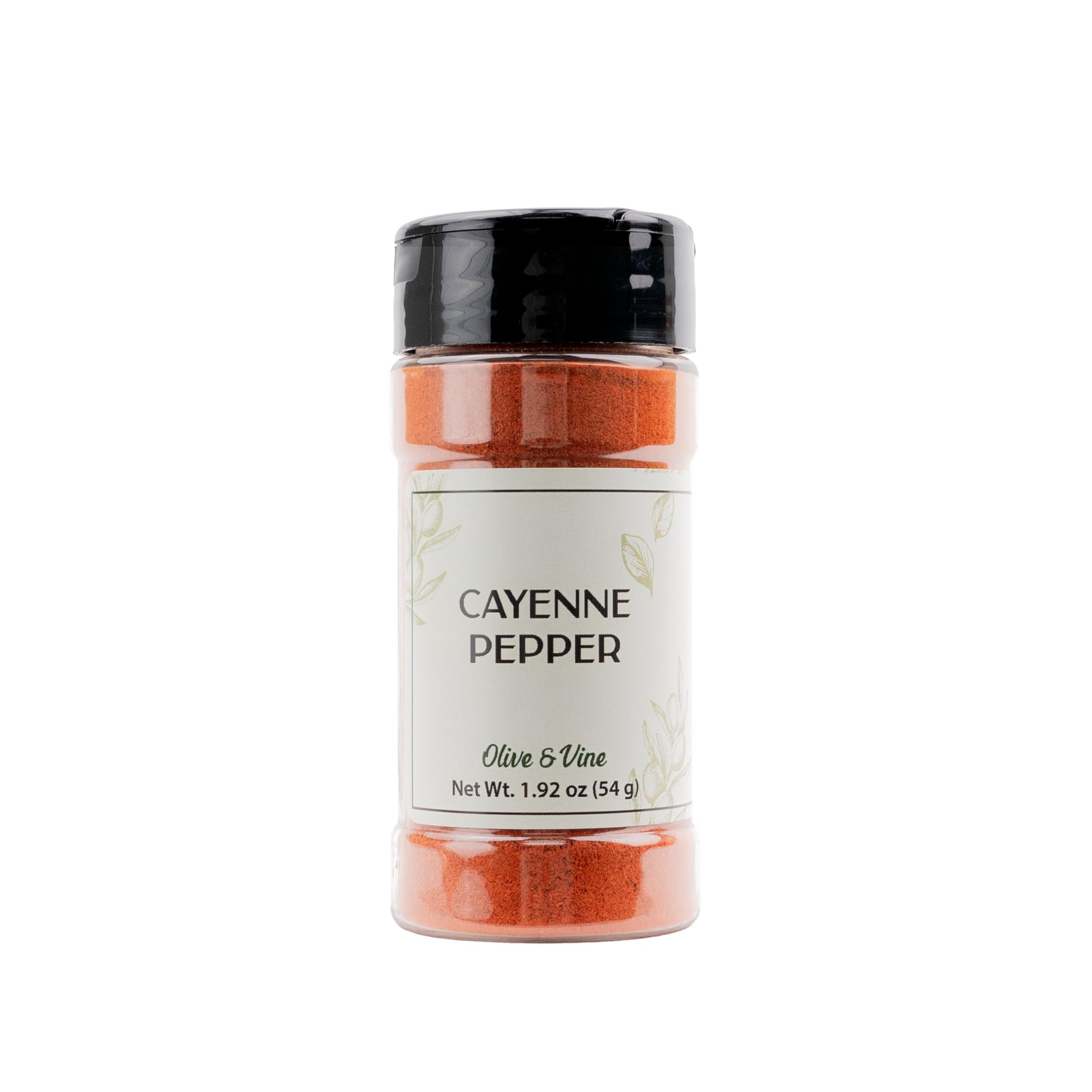 Olive & Vine Cayenne Pepper, Spicy Heat, Seasoning for Chili, Tacos, and Stir-Fries, with Rich Tradition, Authentic Taste, For Global Recipes (1.92