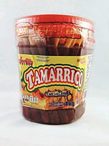 Tamarrico Tarugos Tamarindo Con Chile Mexican Tamarind Candy Sticks 50 Pcs 1kg, 4 Pack
