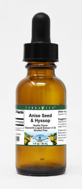 Anise Seed & Hyssop Glycerite Liquid Extract (1:5) - Vanilla Flavored (1 oz, ZIN: 522044) - 3 Pack