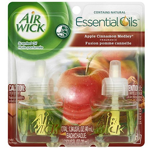 Air Wick Scented Oil Twin Refill Apple Cinnamon Medley (2X.67) Oz