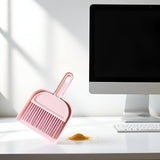 Plastic Mini Broom and Dustpan,Mini Cleaning Brush with Dustpan Set Desktop Cleaning Accessories,Pink with Set,Plastic Broom