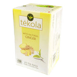 Tekola, Ceylon Black Tea with Natural Ginger Root. A premium blend of 100% pure Ceylon Tea with ginger. Robust, flavorful, and invigorating with the