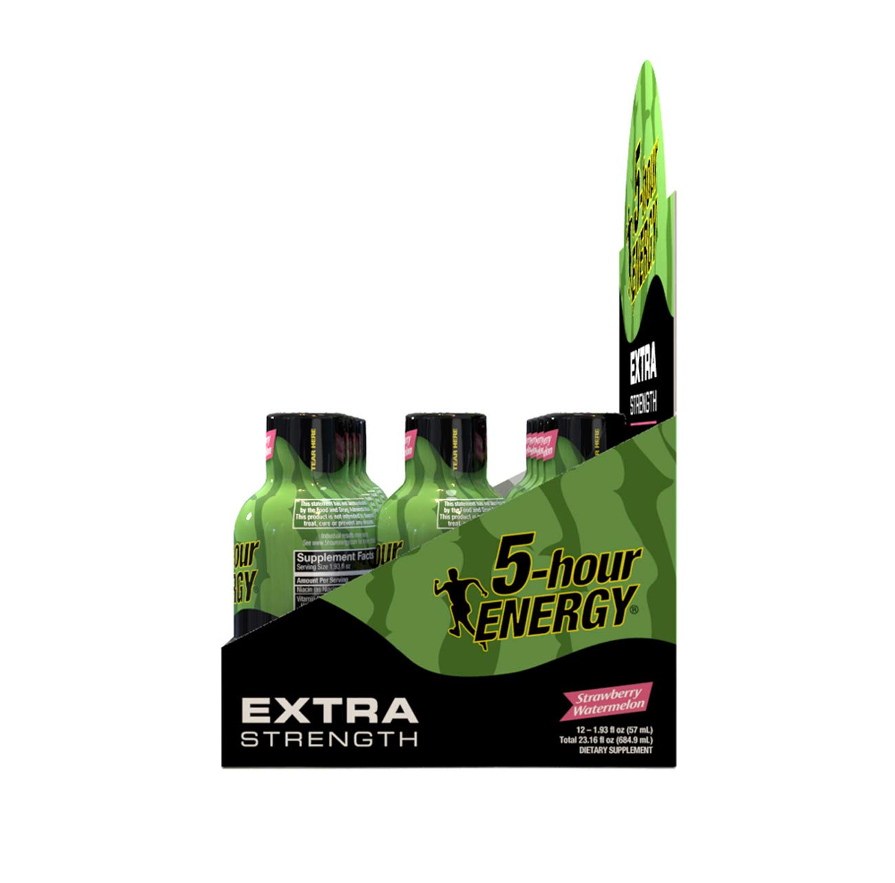 5-hour ENERGY Shot, Extra Strength, Strawberry Watermelon, 1.93 Ounce, 12 Pack