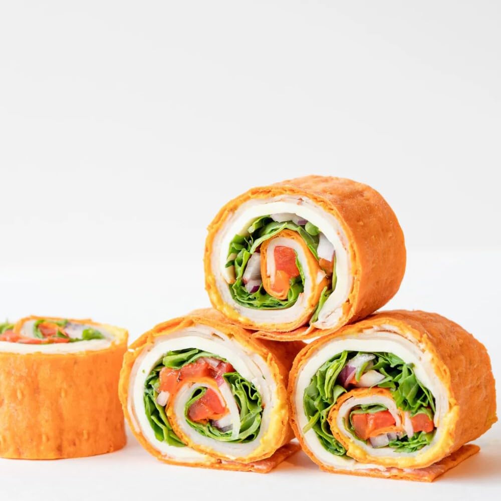 Atoria's Family Bakery Mini Roasted Red Pepper Lavash Wraps 8-Packs of 6 Sheets (48 Sheets)