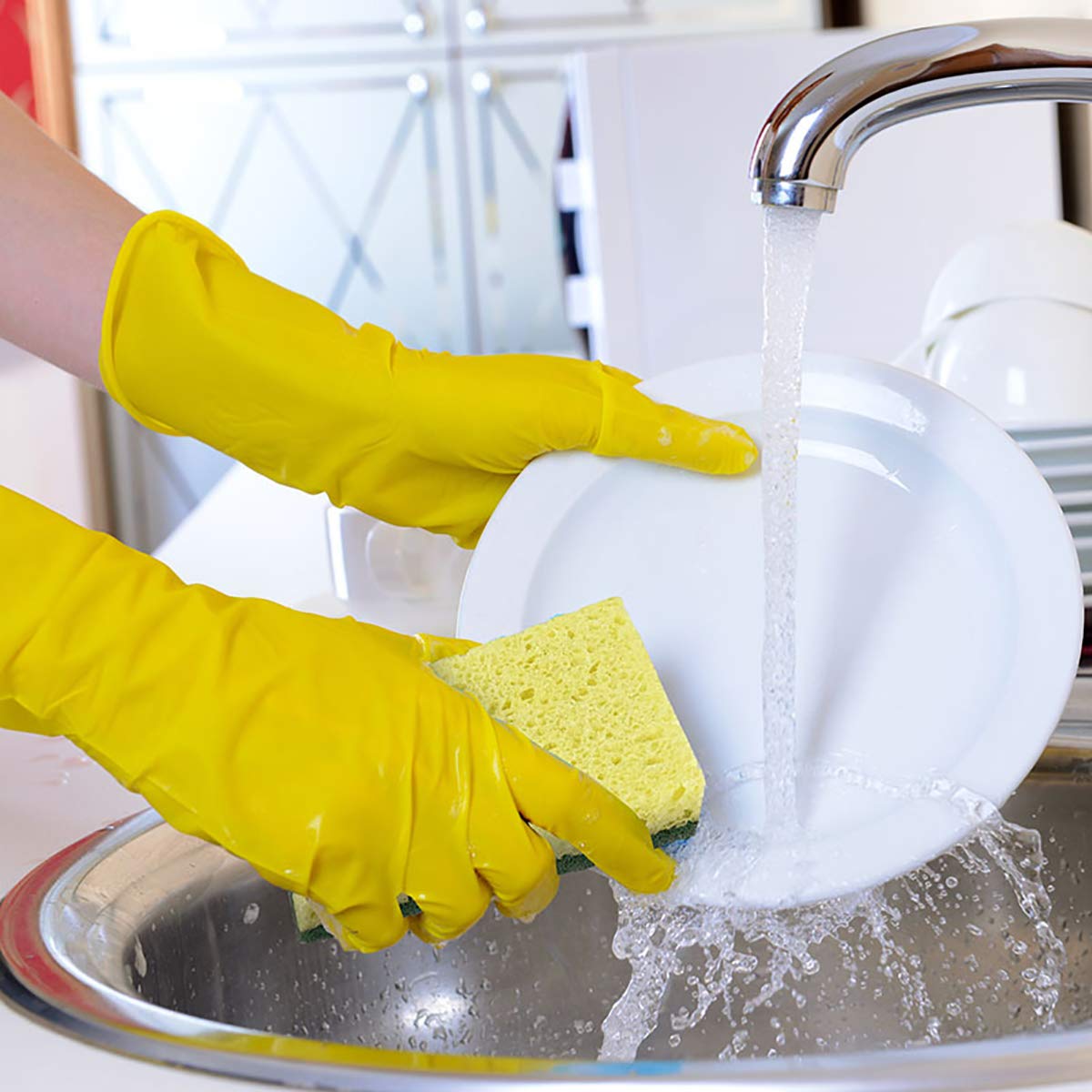Pine-Sol Heavy Duty Sponge with Scrubber - Pack of 5, Dual-Sided | Easily Cleans and Scrubs Stuck-On Grime, Oil, Grease and Burnt on Food