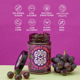GOOD GOOD Concord Grape Jam - No Added Sugar - Low Calorie - Gluten Free and Vegan - Diabetic and Keto Friendly - 12oz / 330g (Pack of 2)