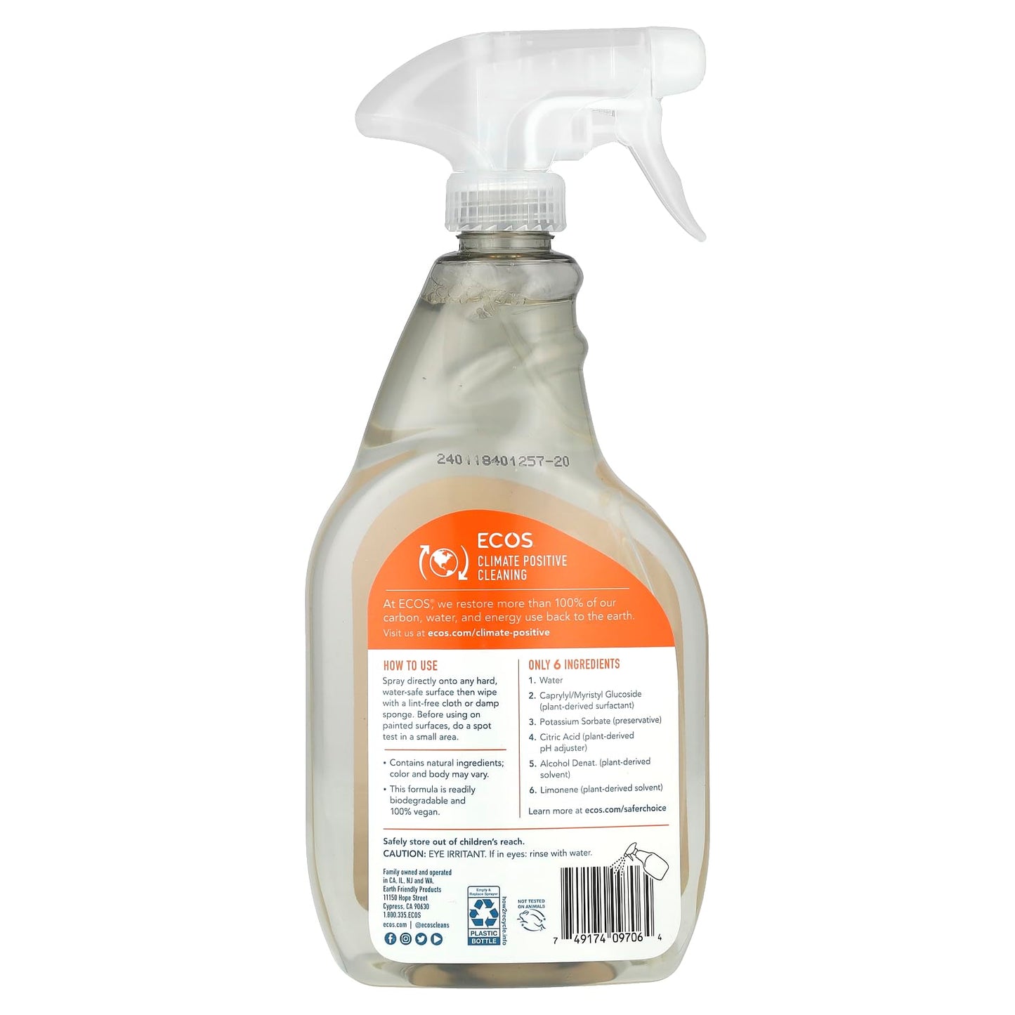 Earth Friendly Orange Plus All Purpose Everyday Cleaner - 22 Ounce, Each-1