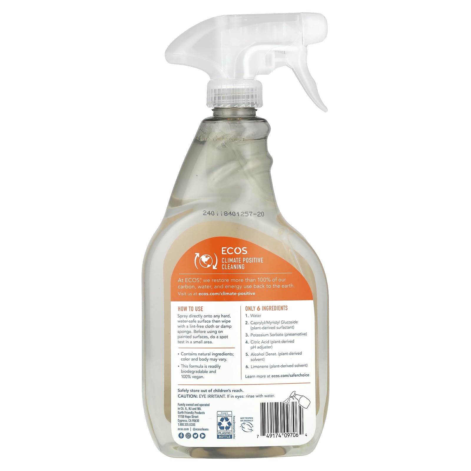 Earth Friendly Orange Plus All Purpose Everyday Cleaner - 22 Ounce, Each-1