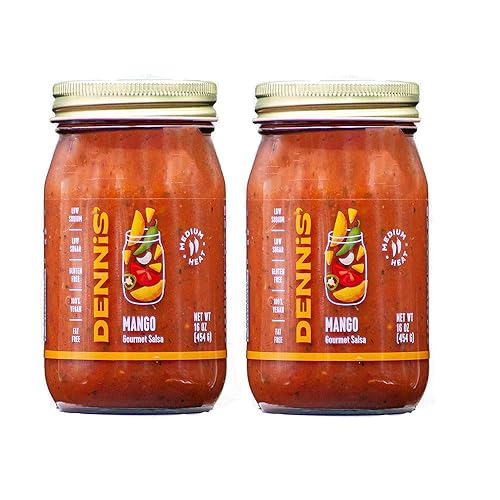 All-Natural Mango Salsa by Dennis’ Gourmet | This fresh, hearty restaurant salsa is low in sugar, calories, carbs, and sodium. Fat and gluten-free