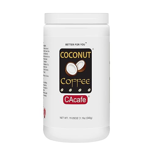 CAcafe Coconut Coffee, Coconut Infused Colombian Coffee, Creamy Drink Mix, Make Iced or Hot, Packed with Antioxidants, Natural Energy, and Stress