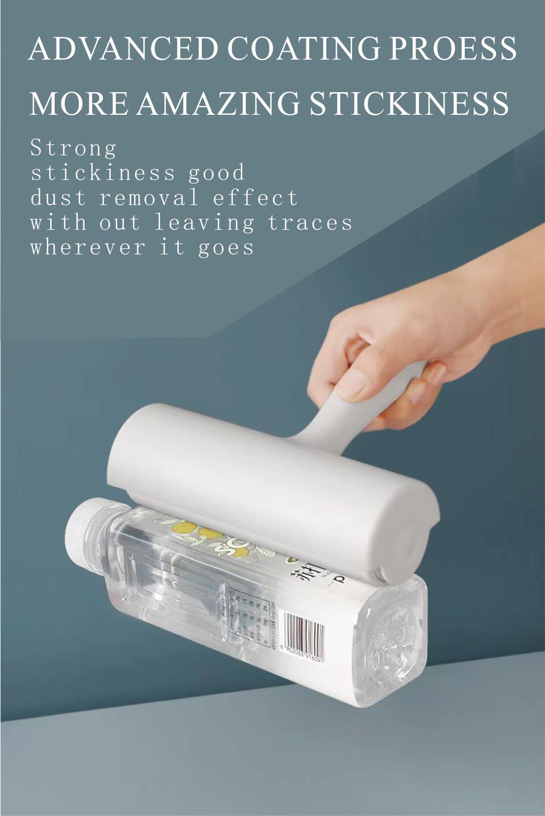 Lint Roller Refills for Pet Hair -1080 Sheets(12packs), 6.3 in Long,1.5 in Diameter,Extra Sticky for Clothes Dog &Cat Hair