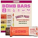 The Bomb Co. Bomb Bars Variety Pack, Healthy Snacks, Plant Based Bars With Superfood & Super Seeds, On the Go Snack & Breakfast Bar, Energy Support