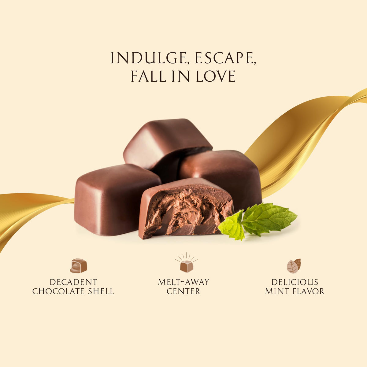 Utah Truffles Belgian Milk Chocolate Mint Individually Wrapped Pouch, Naturally Gluten Free, Gourmet Smooth Creamy Natural Truffle, 16 oz (Pack of 2)