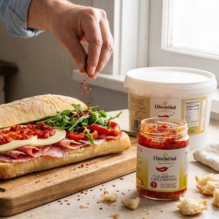 L'Oro Del Sud Dry Calabrian Chili Red Pepper Flakes, 1 Kg (2.2 lbs)