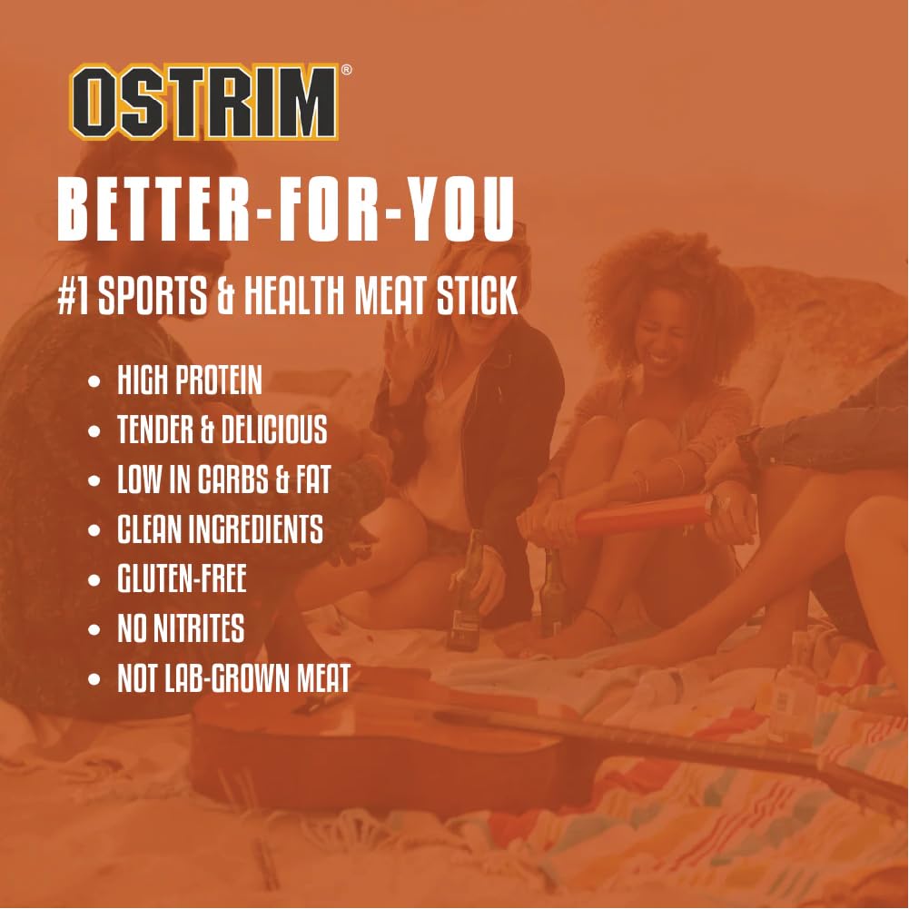 Ostrim Chicken Jerky Snack Sticks-Buffalo Wing Flavor, 1.5 oz (Pack of 10)