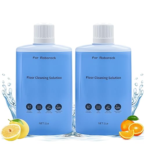 2 Pack Floor Cleaning Solution for Roborock Robot Vacuum and Mop & Wet Dry Vacuum Cleaner, Residue & Streak Free, Pet Safe, Deeply Cleans Various Hard