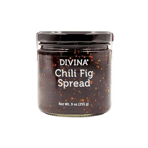 DIVINA Chili Fig Spread Jam, 9 Ounce