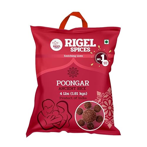 Rigel Spices | Poongar Red Rice (4Lbs) | Ladies special | GLUTEN FREE | AGED 12+ MONTHS | Ancient grain from India
