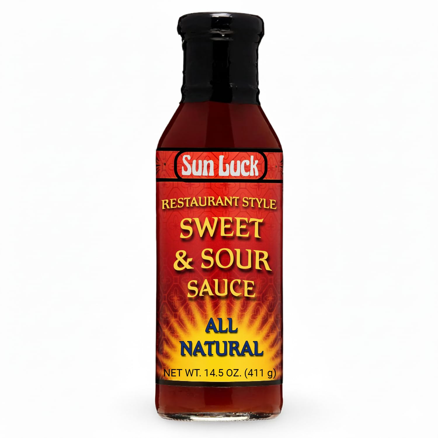 Sun Luck Restaurant Sweet & Sour Sauce 14.5 oz Bottle - Classic Sweet-Tangy Dipping Sauce for Egg Rolls & Appetizers; Great Marinade & Glaze