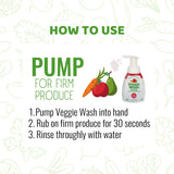 Veggie Wash Foaming Fruit and Vegetable Wash, Ideal for Cleaning Produce, Pack of 2