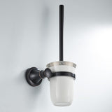Black Bathroom Toilet Brush Holder Set Wall Mounted Bathroom Hardware Accessories,Oil Rubble Bronze