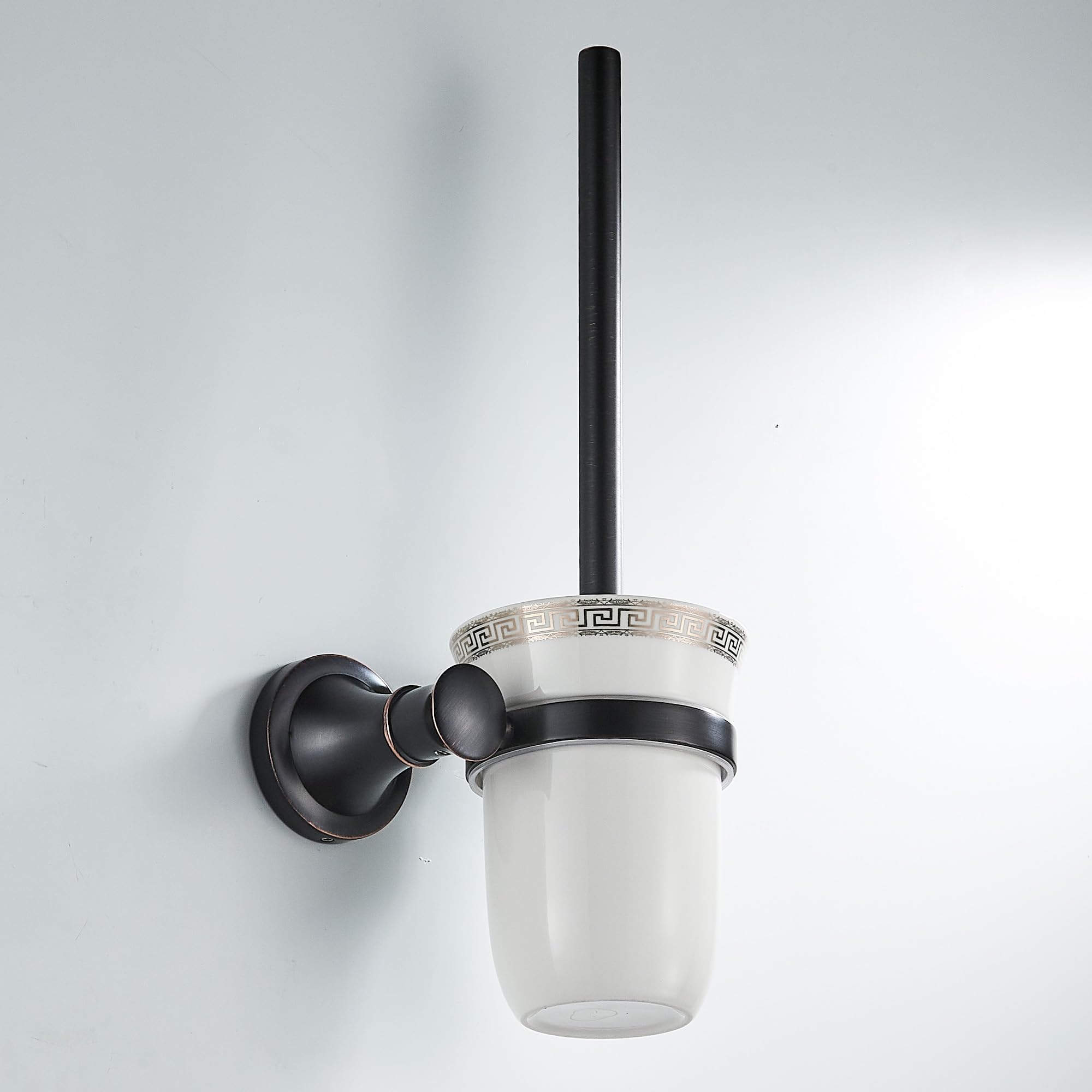 Black Bathroom Toilet Brush Holder Set Wall Mounted Bathroom Hardware Accessories,Oil Rubble Bronze