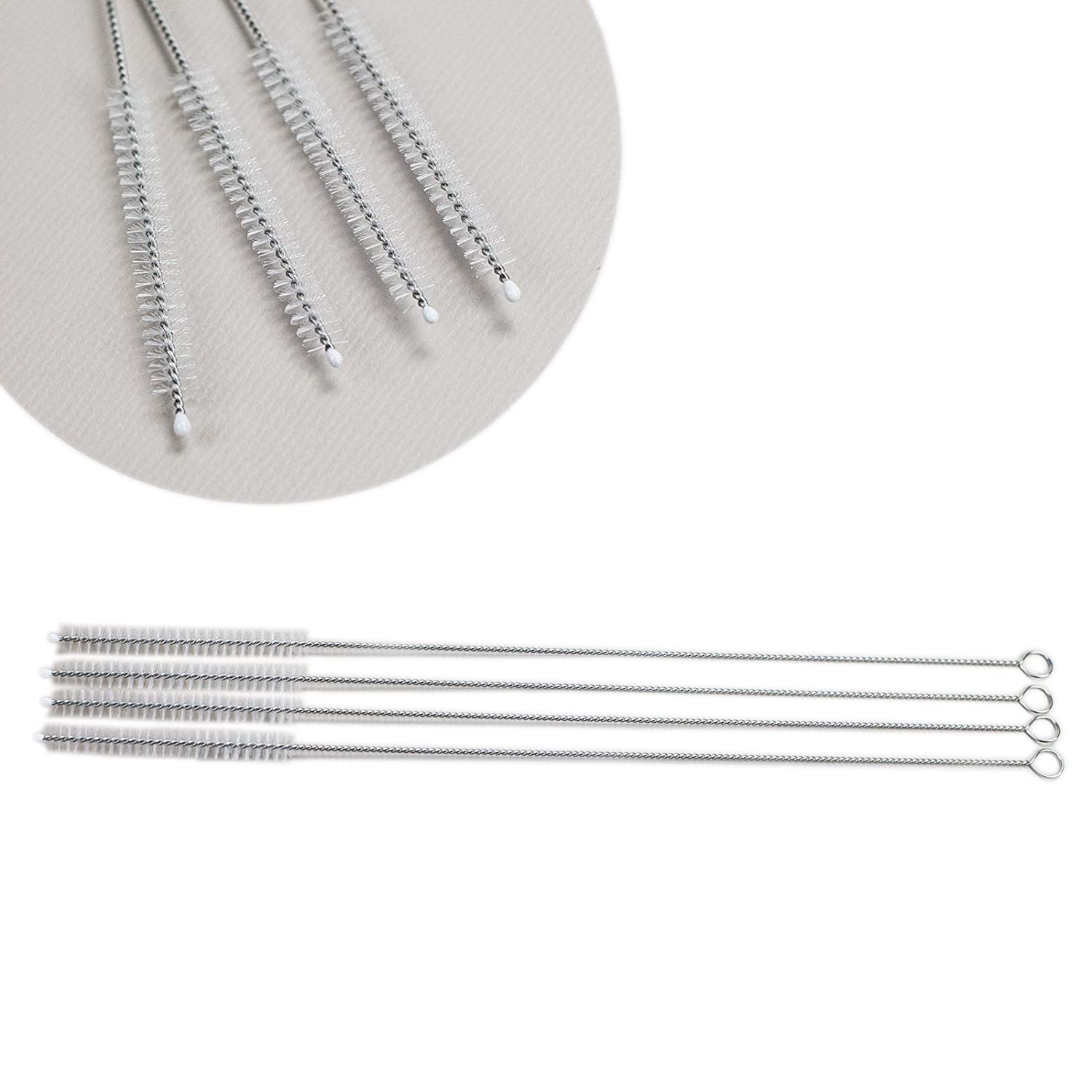 HUJI Stainless Steel Straws Cleaning Brush Perfect for Reusable Tumbler Straws (2 Brushes)