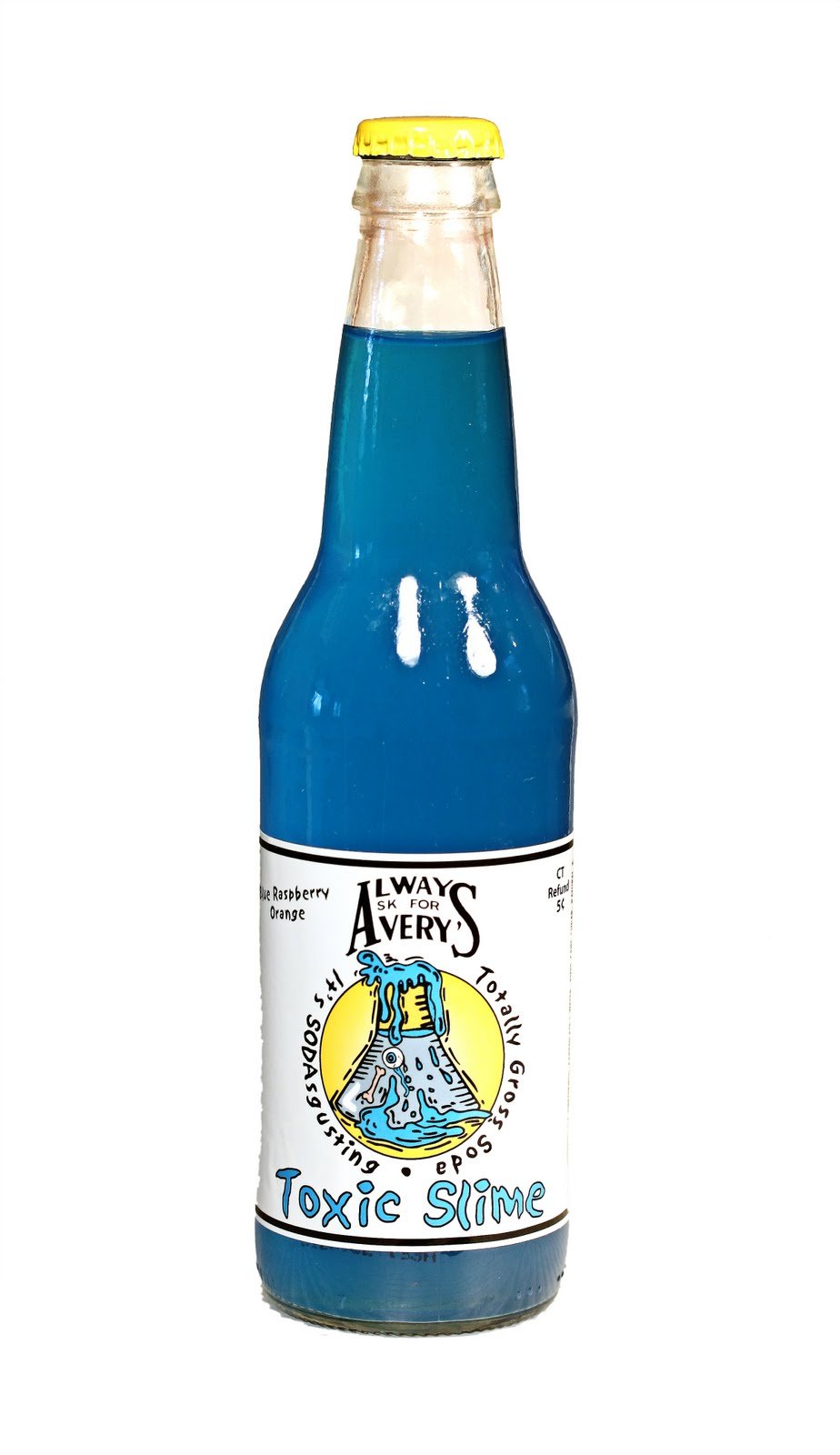 TOXIC SLIME SODA - by Avery's- Blue Raspberry Orange Flavor - (Pack of 12)