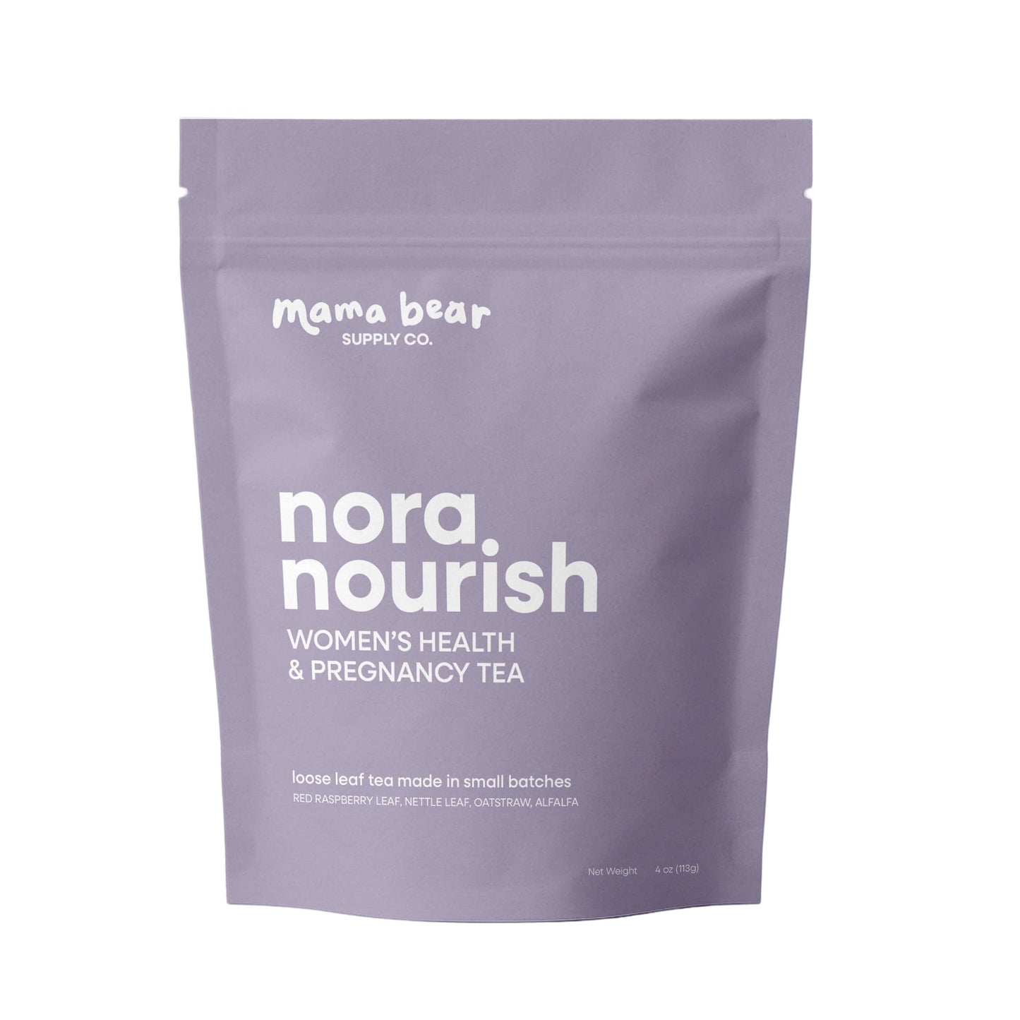 Nora Nourish Organic Pregnancy Tea - Red Raspberry Leaf Herbal Blend for Third Trimester, Postpartum & Women's Health - Caffeine-Free Loose Leaf Tea