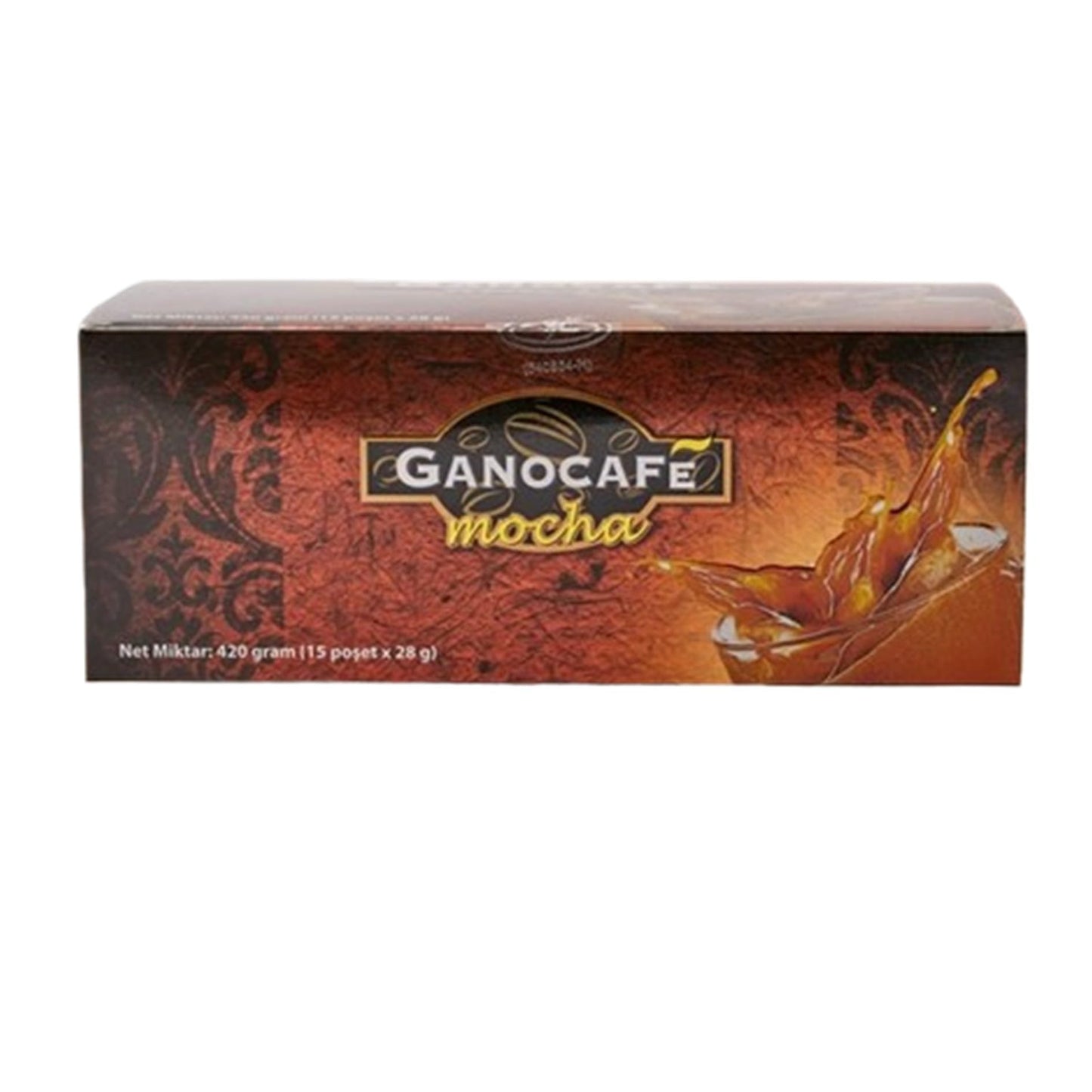 Gano Excel Mocha Instant Coffee with Ganoderma Lucidum (Reishi) Extract - Mushroom Coffee Mix, Mocha Flavor, 1 Box (15 Sachets)
