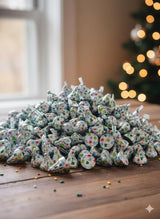 Christmas Sugar Cookie Kisess White Crème Milk Chocolate candy Individually Wrapped Bulk chocolate White Chocolate Candies 2 Lb | Christmas Gift Set