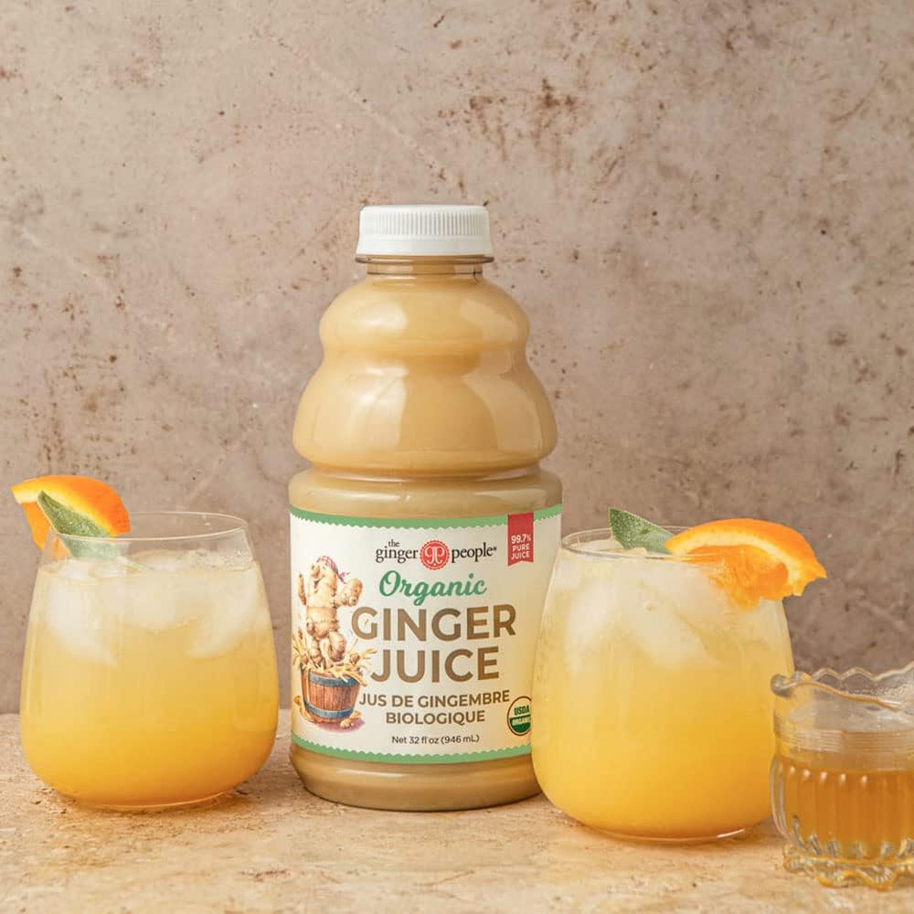 99% Pure Organic Ginger Juice by The Ginger People - Digestive Health, Premium Quality, 32 Fl Oz Bottle (Pack of 1)