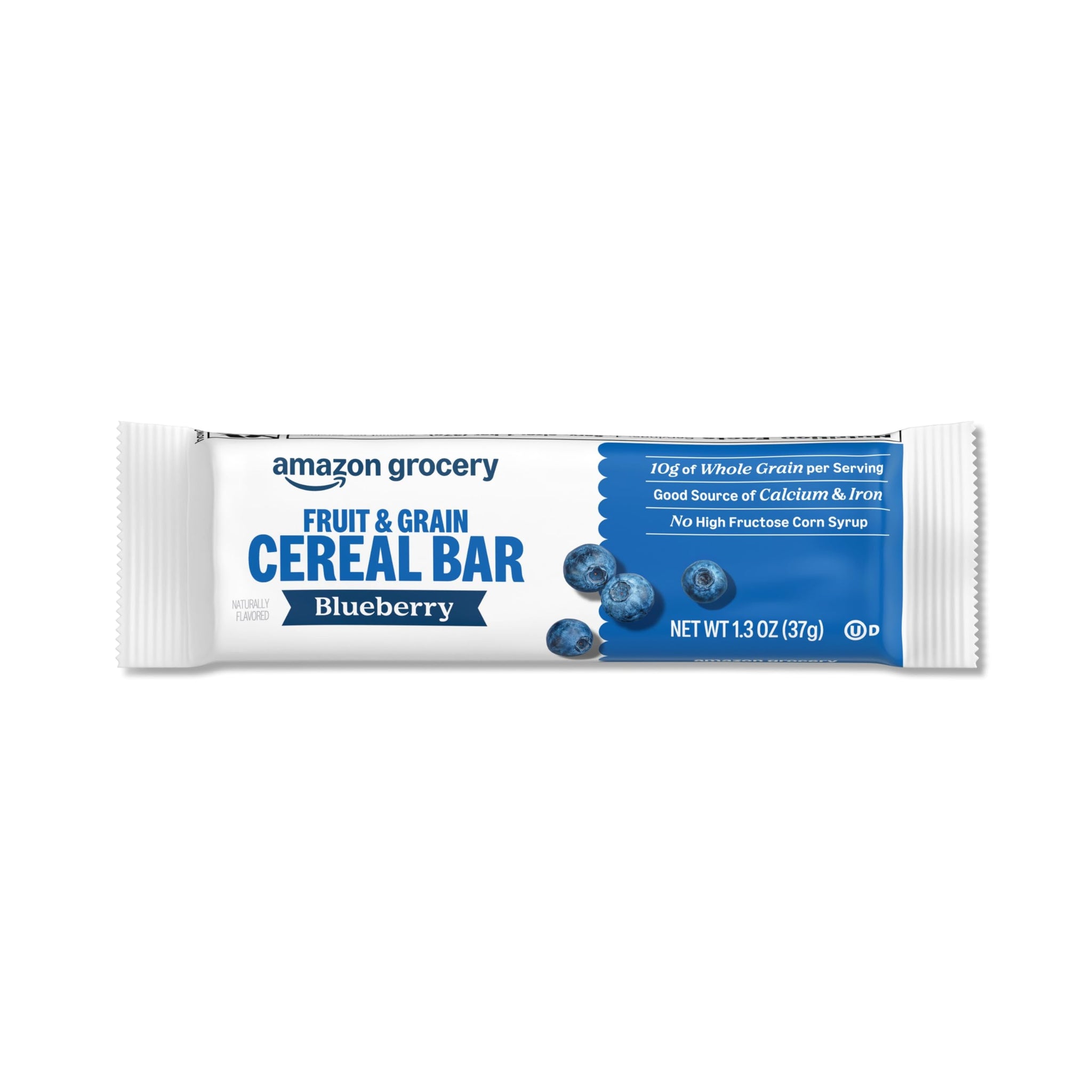 Amazon Grocery, Blueberry Fruit & Grain Cereal Bars, 1.3 Oz, 8 Ct