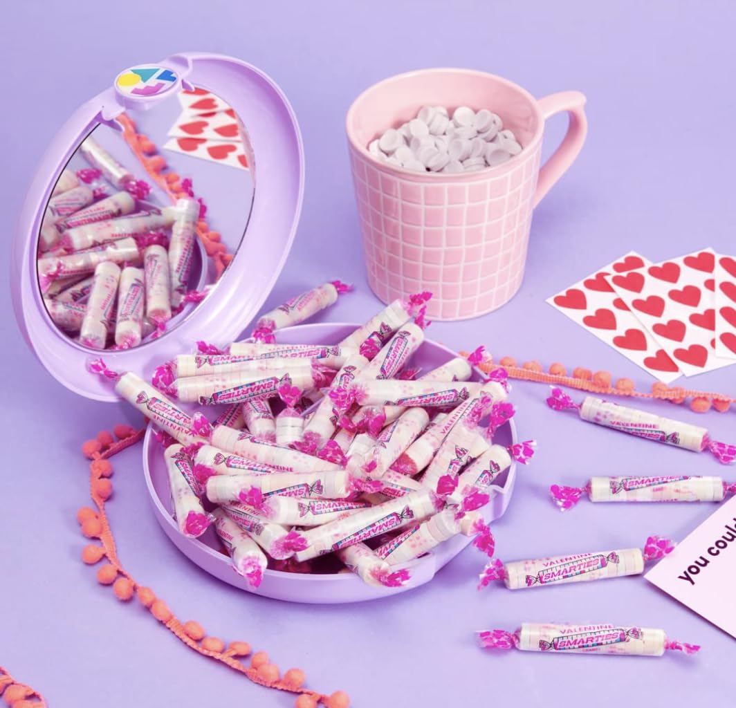 POSH PATTERNS Smarties Valentine's Candy Rolls, 18 Ounce - Valentine's Day Candy