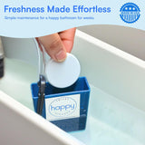 Happy Toilet Cleaner Automatic Toilet Bowl Cleaner - Easy to Install Toilet Tablet Holder - Self-Cleaning Toilet System, Deep Clean with Every Flush