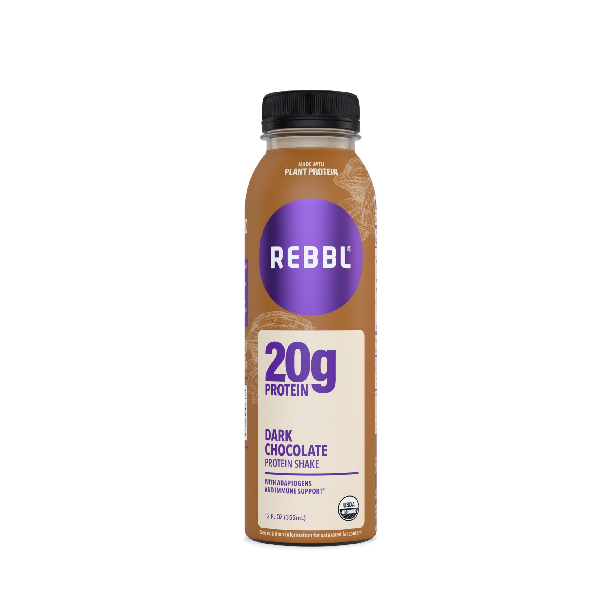 Rebbl Organic Dark Chocolate Protein Elixir, 12 FZ