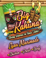 Big Kahuna Luau Marinade, Hawaiian Teriyaki Sauce for Chicken, Pork, Beef, Made with Aloha Shoyu, Fresh Ginger and Garlic, 12 oz Bottles, 3 Pack