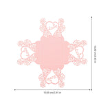 PLAFOPE 50pcs Pink Heart Rose Chocolate Wrappers Candy Foil Wrapping Papers Wedding Candy Cup Decor