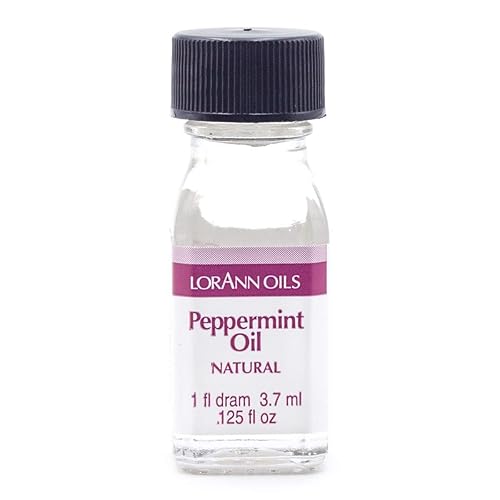 LorAnn Peppermint Oil SS Natural Flavor, 1 dram bottle (.125 fl oz - 3.7ml - 1 teaspoon)