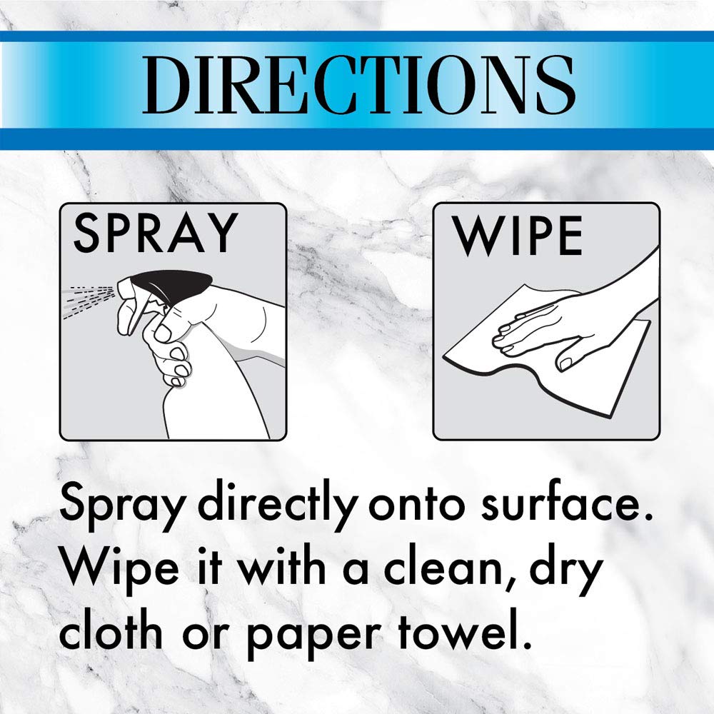Stone Care International Quartz Cleaner and Polish - 24 Ounce with Microfiber Cloth - Clean and Shine Your Quartz Countertops Islands and Stone