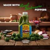 El Yucateco Green Habanero Hot Sauce, Authentic Mexican Chile Habanero Sauce, 8 fl oz (240 ml), Gluten Free (Half Gallon)