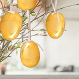 inheming 6 PCS Gold Eggs, Empty Plastic Easter Eggs, Fillable Eggs for Candy, Chocolate, Money and Stuff, Easter Egg Hunts