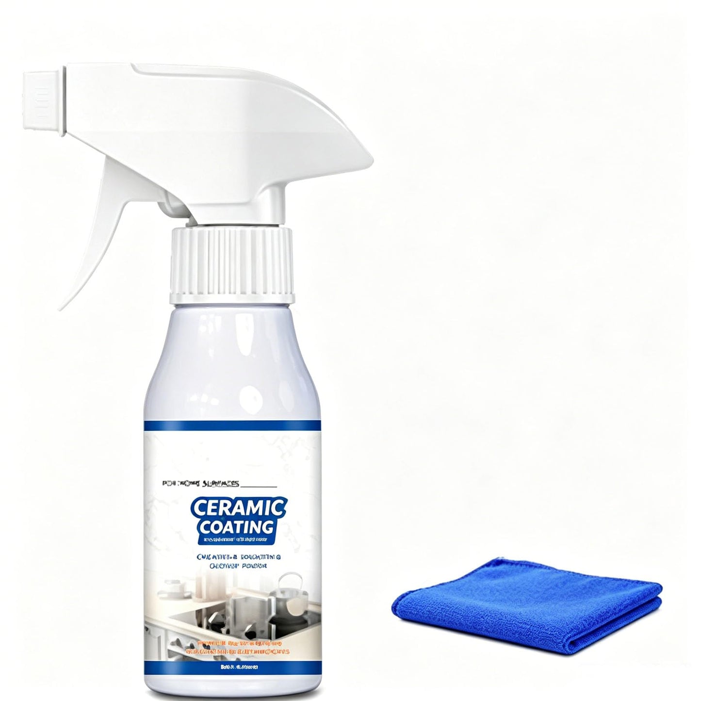 Miurixo Home Ceramic Coating Spray Kit, High Gloss Shine Hydrophobic Coating Guards Countertop, Tile, Glass and Stainless Steel Against Grime, Stains