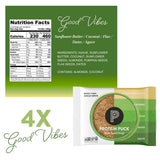 Protein Puck Plant Based Bars | Snacks with Vegan Protein | 16 Count | 3.25 oz Full Size | Gluten Free, Non Dairy, Kosher Certified Non GMO Premium