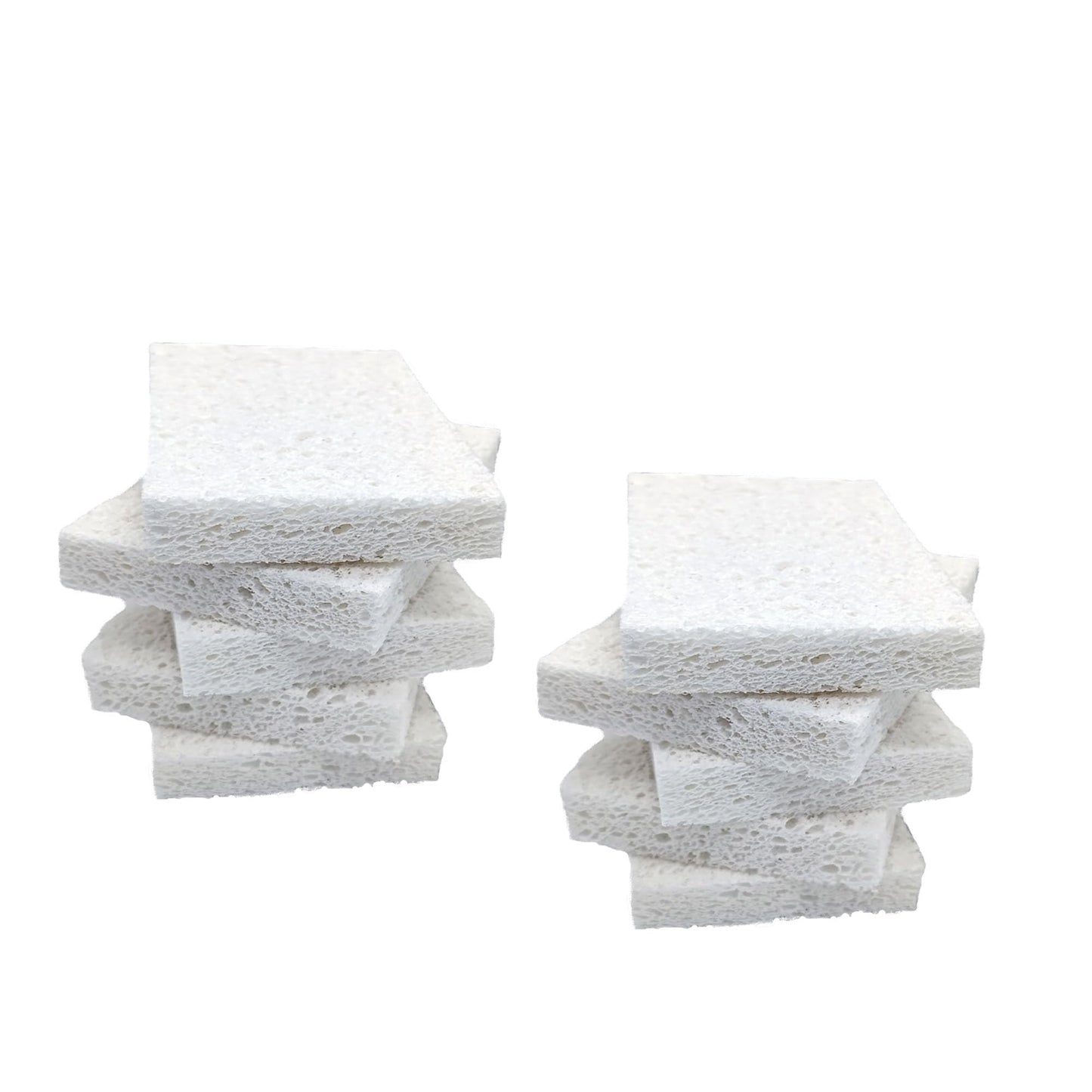 Zobilin Cellulose Sponges, Heavy Duty Scrub for Kitchen, Compressed for Tough Messes Without Scratching (10 Pack, White)