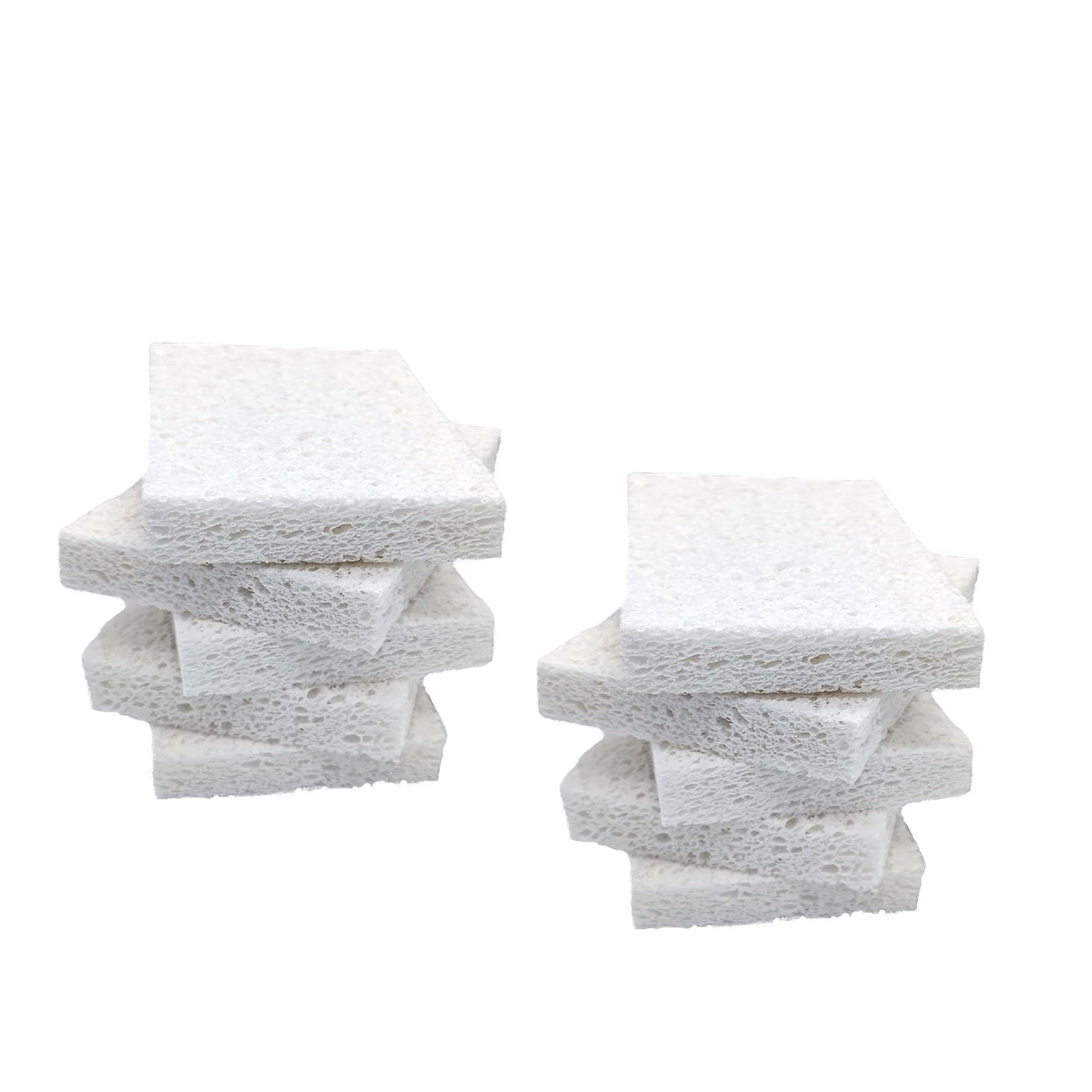 Zobilin Cellulose Sponges, Heavy Duty Scrub for Kitchen, Compressed for Tough Messes Without Scratching (10 Pack, White)